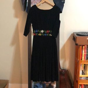 Vintage 50’s black velvet cocktail dress